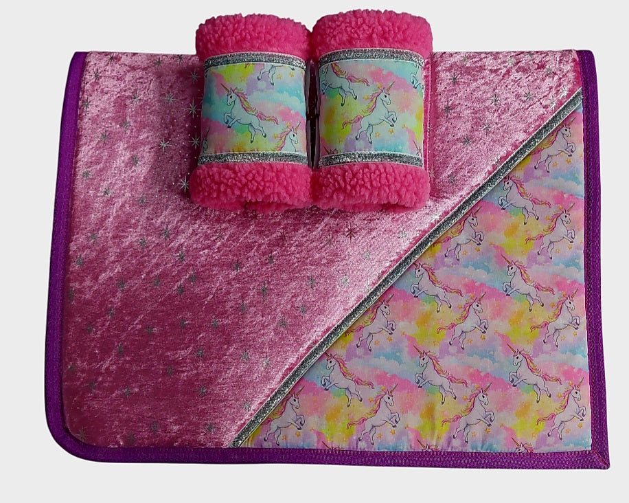 Unicorn Sparkle Saddlecloth Set